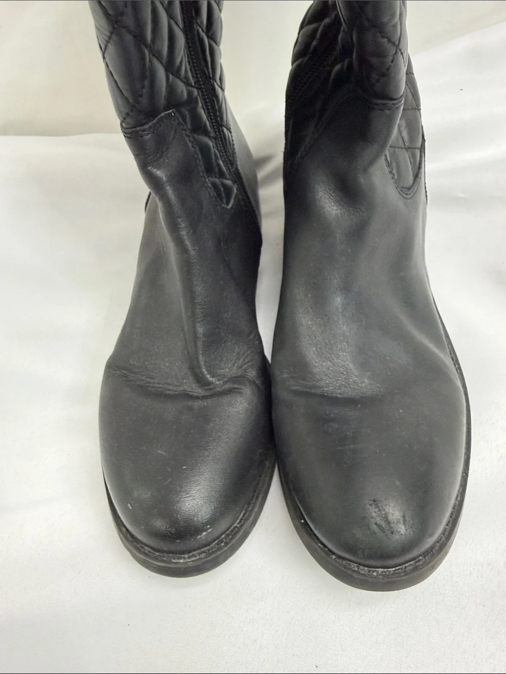Vince Camuto Black Quilted Over-the-Knee Riding Boots